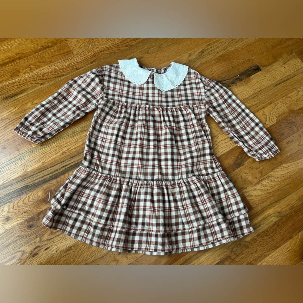 Zara Plaid Girls Dress 4t